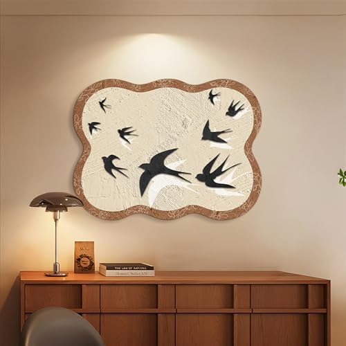 KANLVU Tapa Contador Luz Decorativa Impermeable Moderno Succión Magnética Tapa Cuadro Electrico Decorativo Sin Perforación Cuadro para Tapar Cuadro Electrico(32 * 25cm,Swallow)