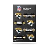 Rico Industries NFL Jacksonville Jaguars Peel and Stick Tattoos Small