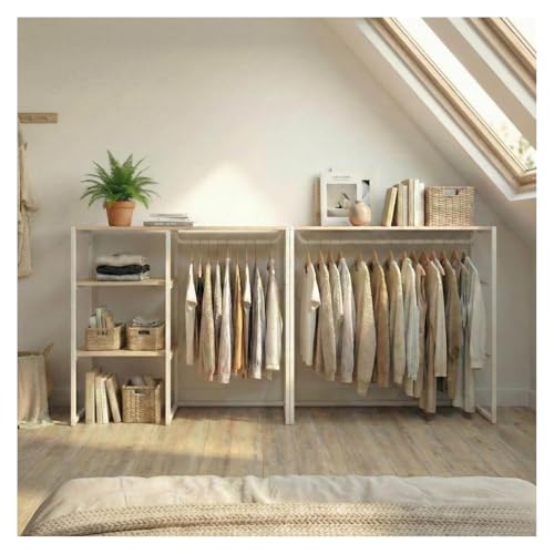 MOB-IN Lot de 2 portants vêtements sous combles KADRA modulables 200x85cm