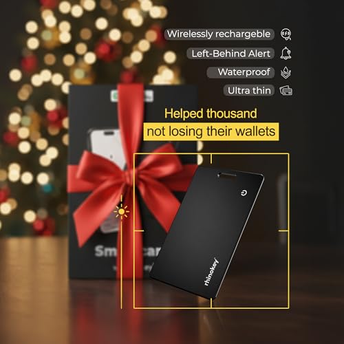 Image of Rhinokey Apple MFi Certified Wallet Tracker Card Works with Apple Find My