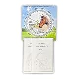 LBH MARKET Calendario y registro de gestación de caballos | Rueda de gestación de yegua con 2 libros de registro de cría | Seguimiento de hasta 60 yeguas - Fechas de parto, notas de embarazo y