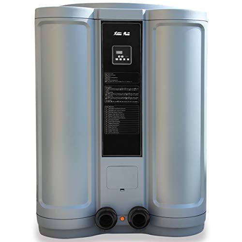 XtremepowerUS Swimming Pool Heat Pump, 137,000 BTU Electric Pool Heater Titanium Heat Exchanger, 61.6 GPM Electric Pool Heater, 230V/60Hz