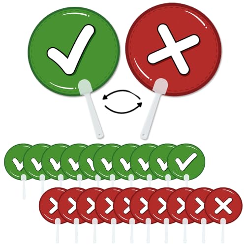 Zwttey 20 Pack True or False Classroom Voting Paddles, Classroom Teacher Student Interaction Signs, Event Meeting Election Supplies