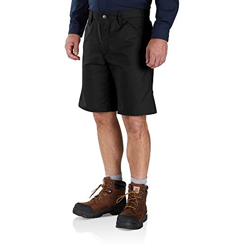 Carhartt Men's Rugged Professional™ Series Rugged Flex® Relaxed Fit Canvas Work Short, Black, W32