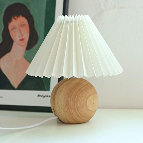 LongTN Korean Pleated Table Lamp Ins DIY Ceramic Table Lamps