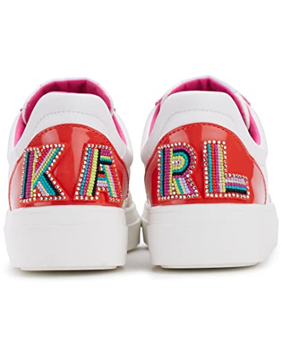 Karl Lagerfeld Paris Women's Calico Patch Laceup Everyday Sneaker2