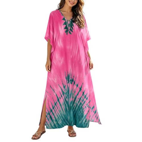 Robe d'été rose vif légère pour éviter la chaleur estivale