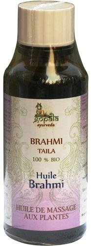 BRAHMI Taila Oil BIO (150ml) - Huile Traditionnelle de massage déstressante aux plantes formulée selon les principes de l’Ayurveda Cover