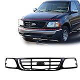 CarPartsDepot New Front Black/Dark Gray Grille Grill Compatible With 99-04 FORD F150 Heritage F250 Lightduty Pickup Truck Coupe 4WD Model 3L3Z8200DA FO1200376