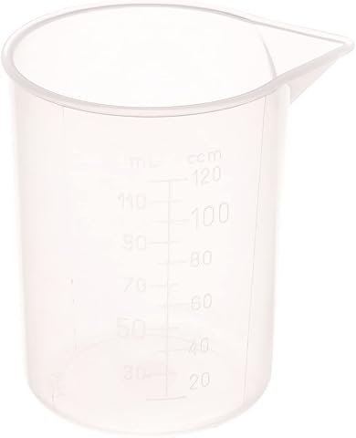 hünersdorff Misurino graduato 120 ml trasparente in polipropilene PP, scala 10 ml, beccuccio versatore, senza BPA,...