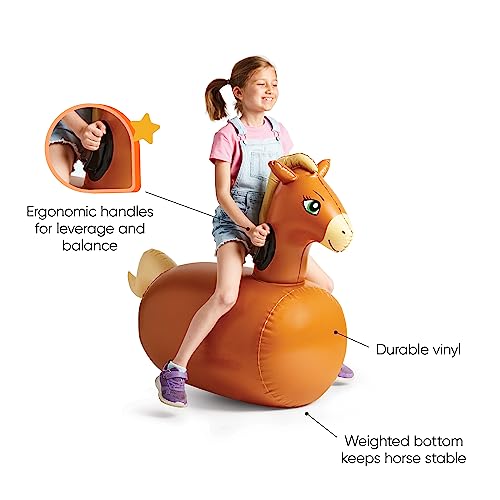 Hearthsong Hop N Go Inflatable Riding Bouncy Horse Hopping Toys for Kids Ages 5+ - Ride On Bouncer Animal Hopper Jumping Toys for Outdoor Games - Image 6