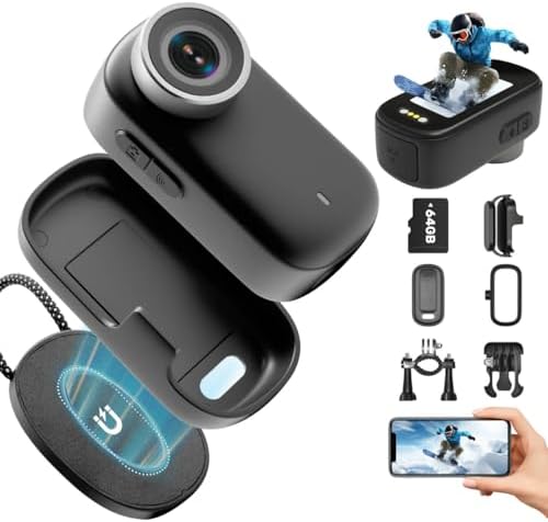 Cámara Deportiva 4K WiFi, 64GB Mini Cámara de Acción, 150° Videoc...