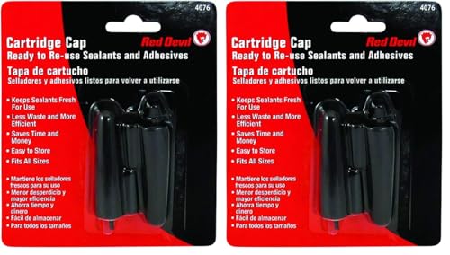 Red Devil 4076 Tapas para Cartuchos, Pack de 2, Negro miniatura 1