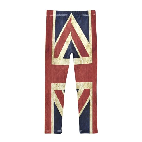 ALAZA Retro Union Jack Flag Girls Leggings Ankle Length Basic Leggings Stretchy Pants for Yoga Dance2