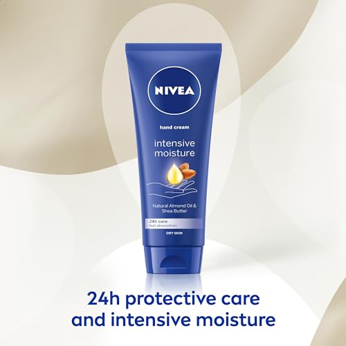 NIVEA Intensive Moisture Hand Cream (100ml), Nourishing Hand Cream with Almond Oil and Shea Butter, Daily Intensive Moisturising Hand Lotion for Dry Hands - Image 3