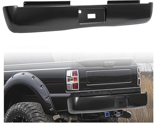 KUAFU Rear Bumper Roll Pan Compatible with 2008-2016 Ford F250 F350 F-250 F-350 Super Duty Truck Steel Electrophoresis Black