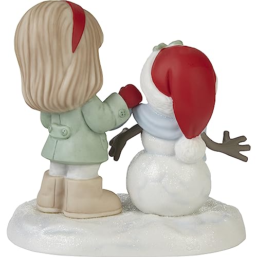 Precious Moments 231042 Holiday Figurine | Friendship Never Melts Away | Bisque Porcelain Figurine | Christmas Decor & Gifts thumb #3