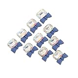 LALAFINA 10 Stück Edelsteine Quadratische Strasssteine Schleife Für Kleidung Glänzende Schuhe Maniküre Blaue Nieten Weiße Nägel Telefone Geschliffene Klare D-Steine Glas