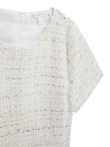 GUESS Girls' Short Sleeve Tweed Woven Top3