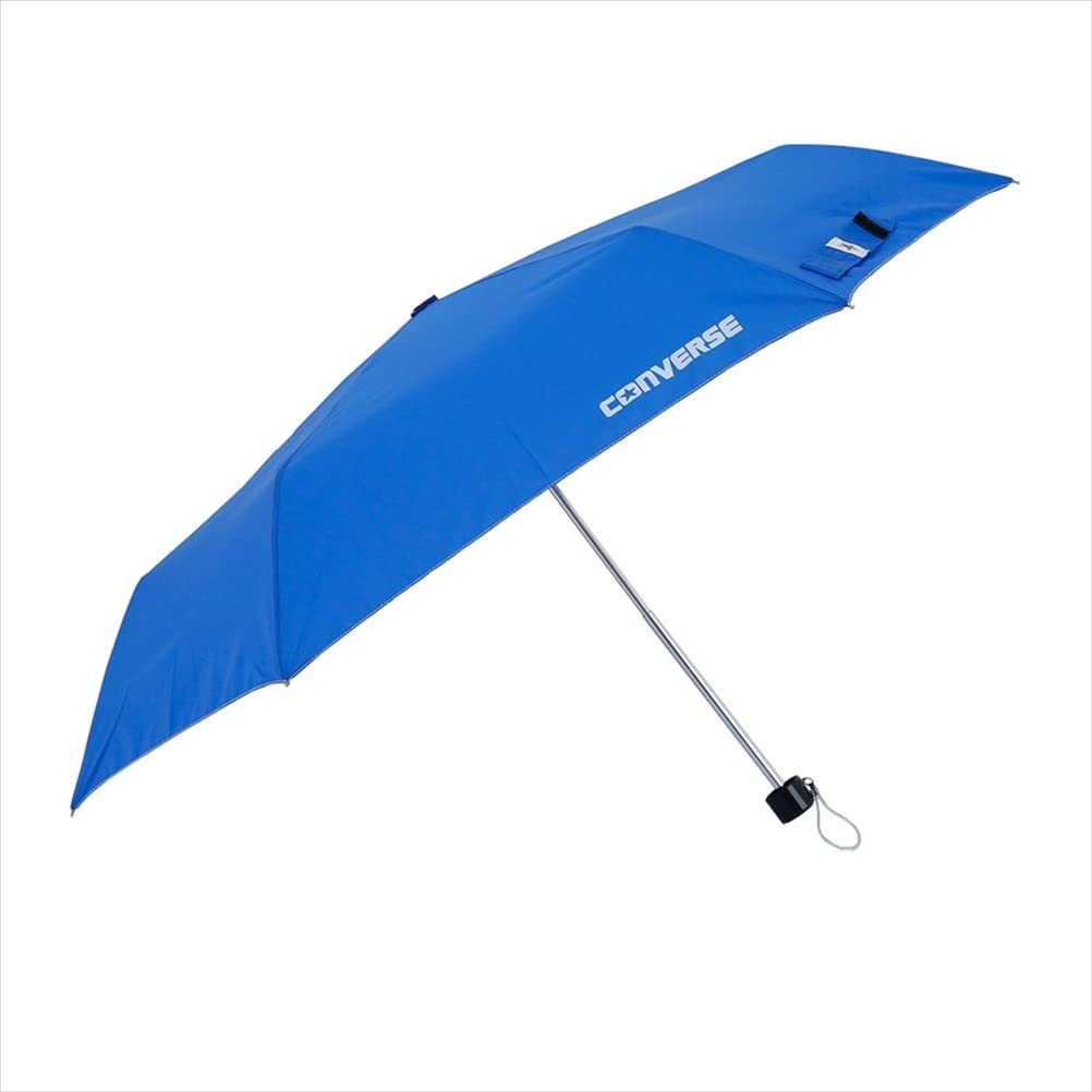 Ogawa 20284 Parapluie pliable pour enfant Ouverture à la main 6 baleines Bleu Converse Uni Logo One Point Poignée antibactérienne Imperméable Bleu 55 cm, bleu, 55cm