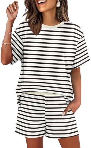 WIHOLL 2 Piece Lounge Sets for Women 2 Piece Lounge Matching Shor...