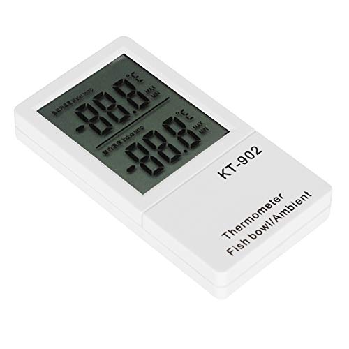 Aquarium Thermometer Digital, LED High Accuracy Temperature Fish Thermometers Monitoring for Indoor Accurate Gauge Humidity Monitor Tropical and Marine