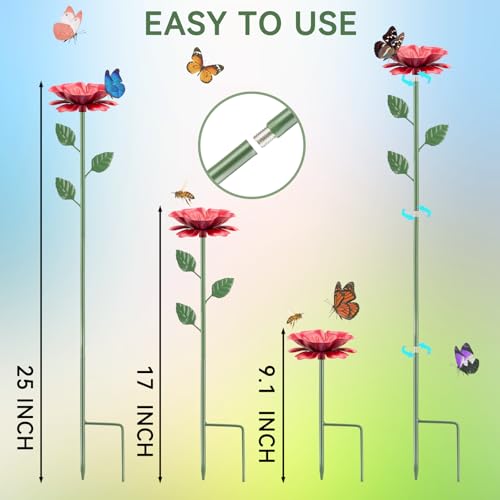 image for Abtanx 4 Pack Bee Watering Station, Bee Feeder for Garden Metal Butter