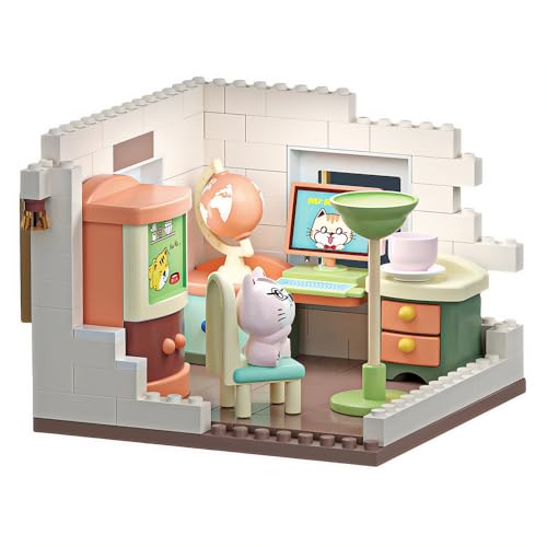 kvlidvo Koko's Cat Town DIY Miniature House Kit, Tiny White