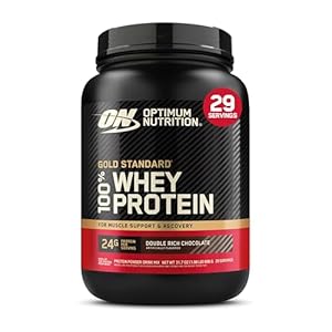 Optimum Nutrition Gold Standard 100% Whey Protein Powder, Double Rich Chocolate, 2 Pound (Packaging May Vary)