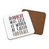 Taille 9x9cm. Gift Base si Rugby Anciennement Facile It Would Être Appelé Football dessous de Verre