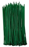 zuizhan Green Cable Ties 200m x 4mm, 100 Pack Mini Thin Plastic Garden Zip Ties, 40 Lbs Tensile Strength with UV Resistant, Nylon Self Locking Tie Wraps for Indoor and Outdoor Use, Office