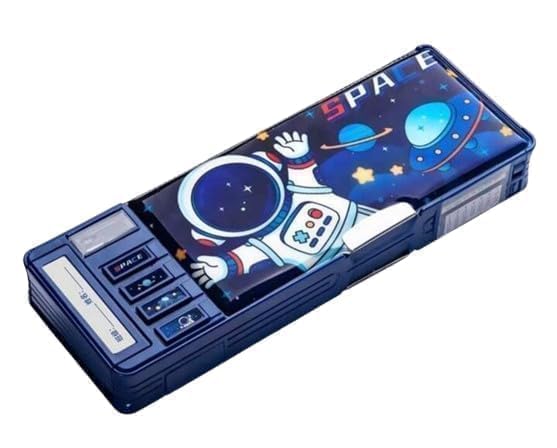 Twinleaf Space Theme Pencil Box for Boys with Password Lock