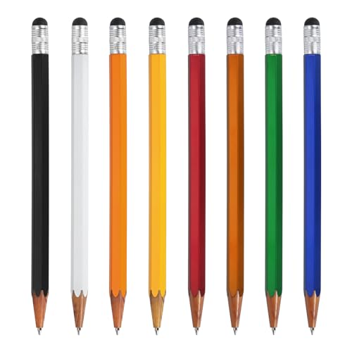 MECCANIXITY 8pcs Stylus Pen Ink Ballpoint Pen Gift for Men 2 in 1 Universal Pens with Stylus Tips for All Capacitive Touch Screen Device