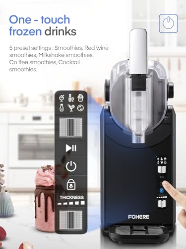 FOHERE Slush Maschine 2L für zu Hause, keine Eiswürfel erforderlich, Selbstreinigung, 5-in-1 Slushie Maschine mit 5 Einstellungen für Slush, Cocktail, Frappé, Milchshake, Wein, Quickfreeze-Technology – Bild 8