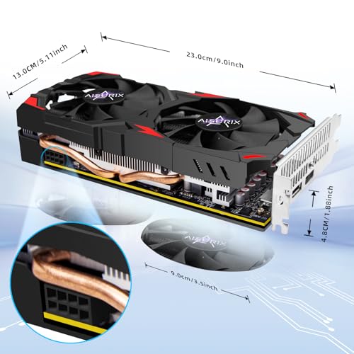 RX 560 XT 8GB GDDR5 Graphics Card,1792SP,128Bits, PC Gaming Video Card, Computer GPU, PCI Express x16 3.0 with Freeze Fan Stop for Desktop Computer Tarjeta Gráfica - Image 3