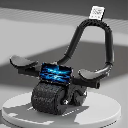Ab Roller Wheel with Elbow Support, Auto Rebound Abdominal Muscle Trainer