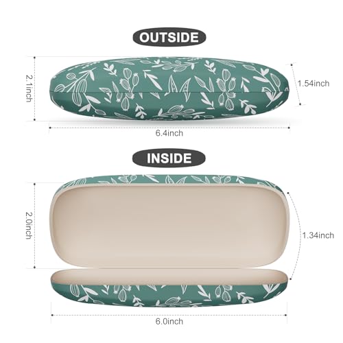 Image of Eyeglasses Case, Portable Hard Shell Protective Case for Glasses, Eyeglass Holder Box for Women with Cleaning Cloth