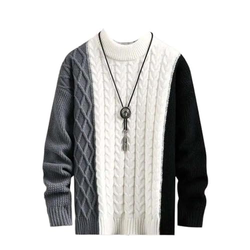 Pull d'hiver homme chaud à col rond idéal pour les sorties en ville