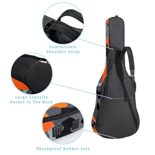 Housse de guitare acoustique 104 cm avec sangle réglable abstrait
