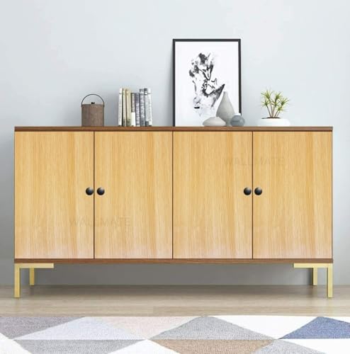 Image of WALLMATE Self Adhesive Wood Grain Wallpaper Vinyl Furniture Sticker Wood Wallpaper Kitchen Wallpaper Wooden Door Desktop Wallpapers (Oak Wooden, 24x64 Inch)