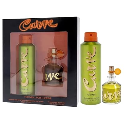 Curve Men's Cologne Fragrance Set, Cologne Spray & Deodorant, Casual Day or Night Scent, Curve for Men, 2 Piece Set, 2.5 fl. oz