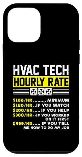 iPhone 11 HVAC Hourly Rate Technician Repairmen Tech Handyman Funny Case