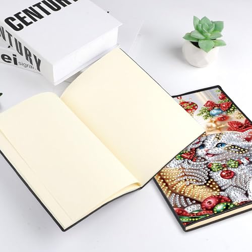 Carnet de notes de Noël Diamond Painting chat pour le bureau et l'étude
