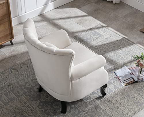 Kmaxcreamaccentchairvelvetwingbackchairwithpillownailheadchanneltuftedoversizedclubchairforlivingroombedroomguestroom Urban Country Home Decor Kmax cream accent chair velvet wingback chair with pillow nail head channel tufted oversized club chair for living room bedroom guest room urban country home decor