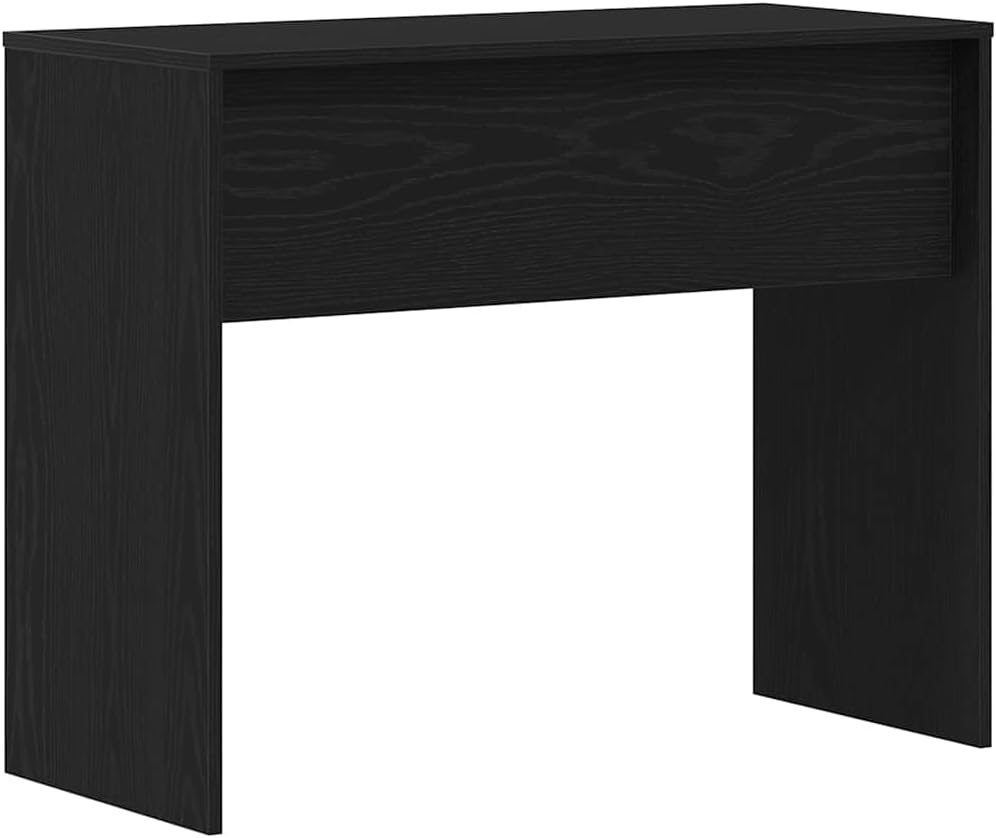 vidaXL Desk Black Oak 35.4x15.7x28.3 Engineered Wood
