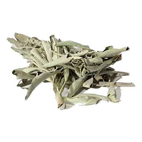 California White Sage Smudge Cluster Incense Bulk (1/4 Pound) with One Roll of Easy to Light Charcoal and a 6" Taper Candle Native Wicca Sold by Sacred Tiger Cover