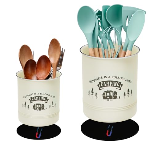 RVGUARD Magnetic RV Utensil Holder 2 Packs, Portable Metal Cutlery