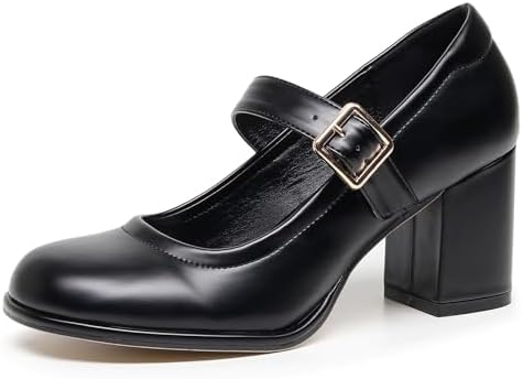 VenusCelia Women's Mary Jane Pump Heeled Shoe