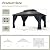 Gotland 2024 New 12' x 16' Hardtop Gazebo, Outdoor Iron Metal Double Roof Pergola with Curtains and Netting for Patio, Garden, Lawn, Navy