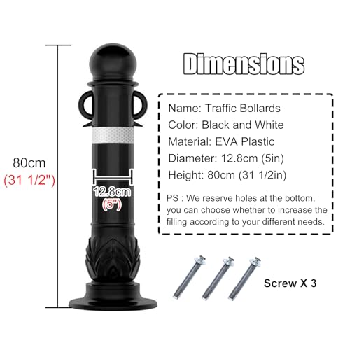 Panneau de signalisation plastique et barrière stationnement 80cm - 8